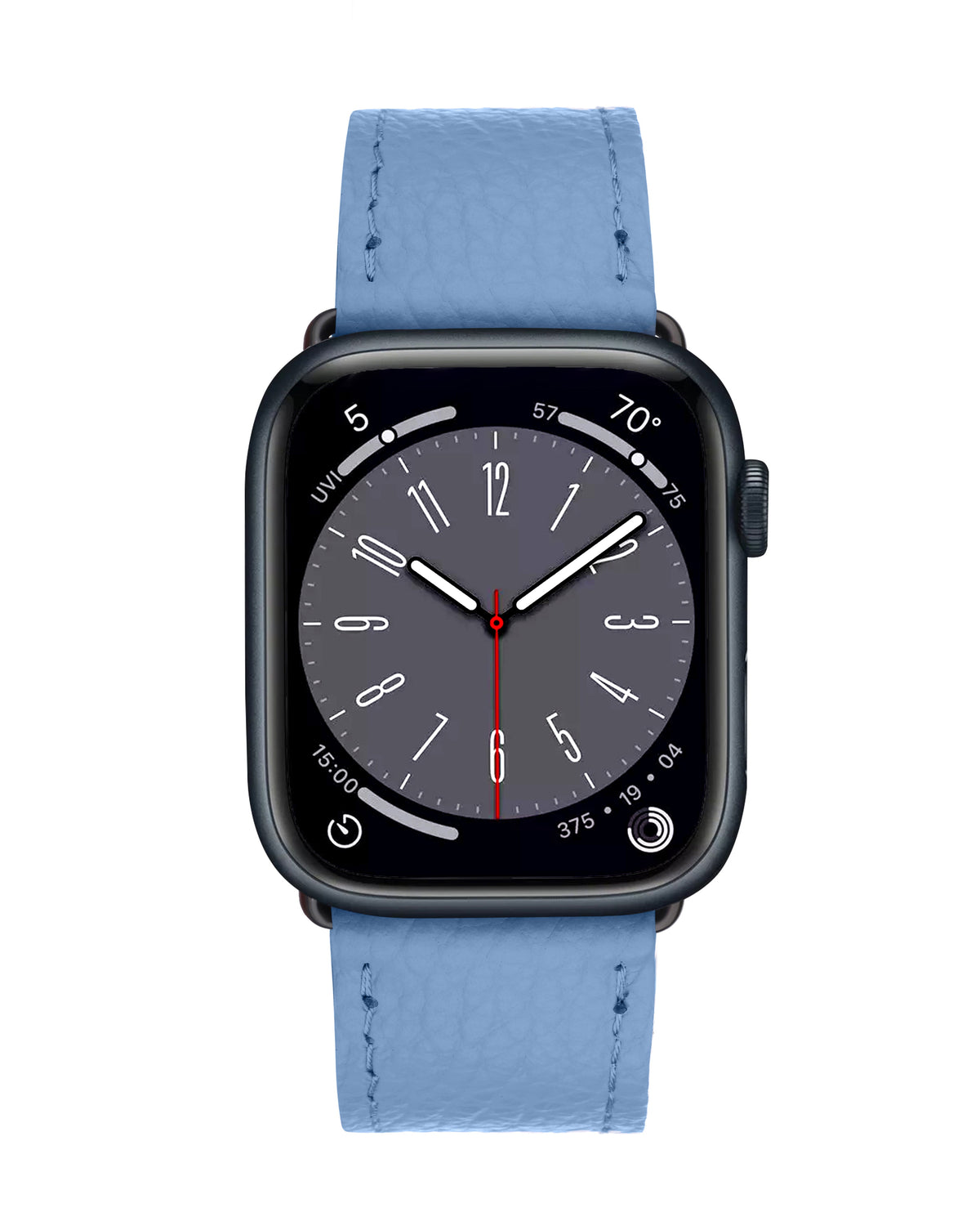 Turquoise Textured Calf Leather Apple Watch Strap