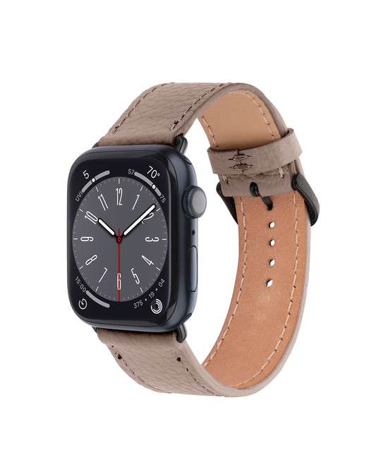 Ремінець для годинника Apple Watch із бежевої текстурованої телячої шкіри