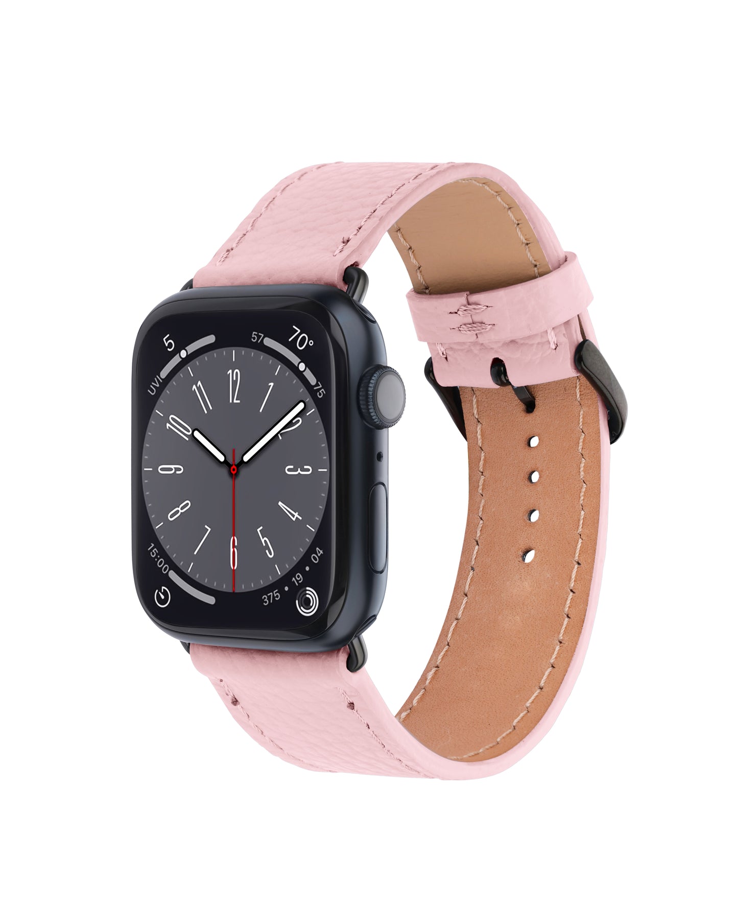 Ремінець для Apple Watch з рожевої текстурованої телячої шкіри