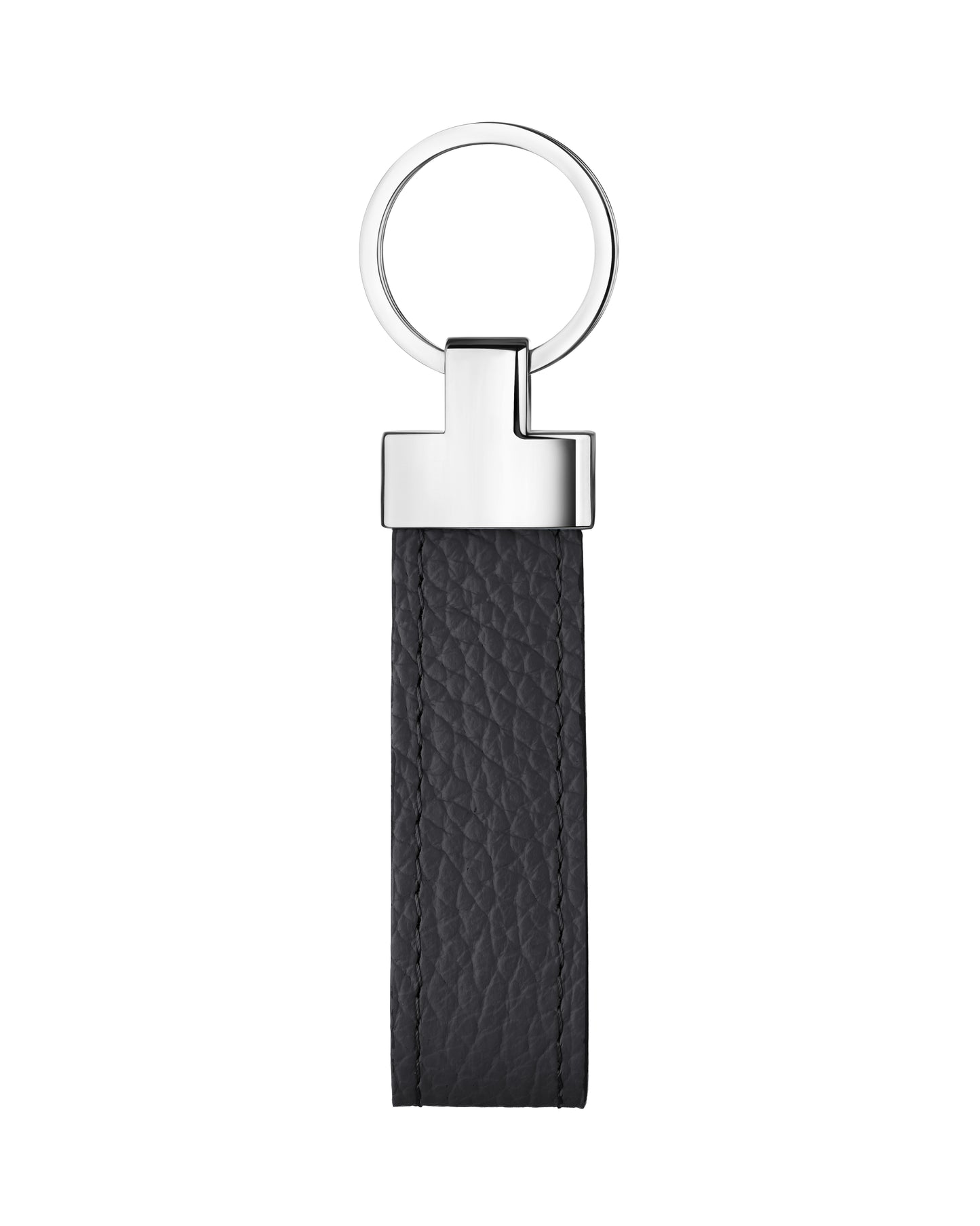 Black Floater Leather Keychain