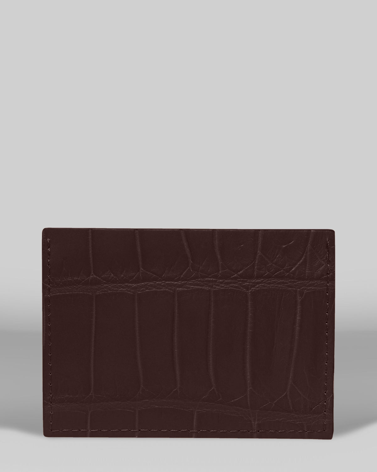 Dark Brown Crocodile Leather Cardholder