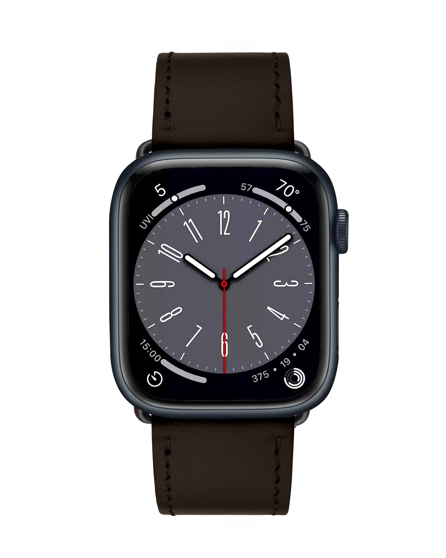 Dark Brown Calf Leather Apple Watch Strap