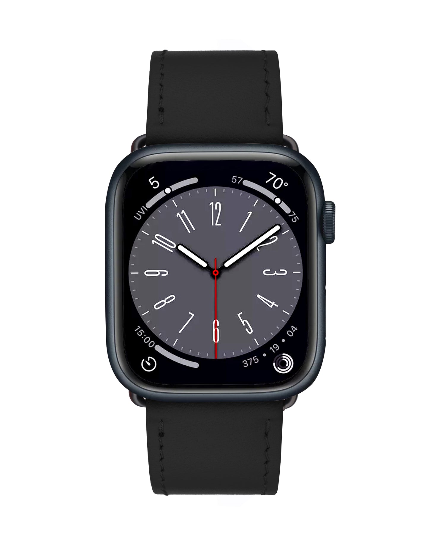 Ремінець Apple Watch із чорної телячої шкіри