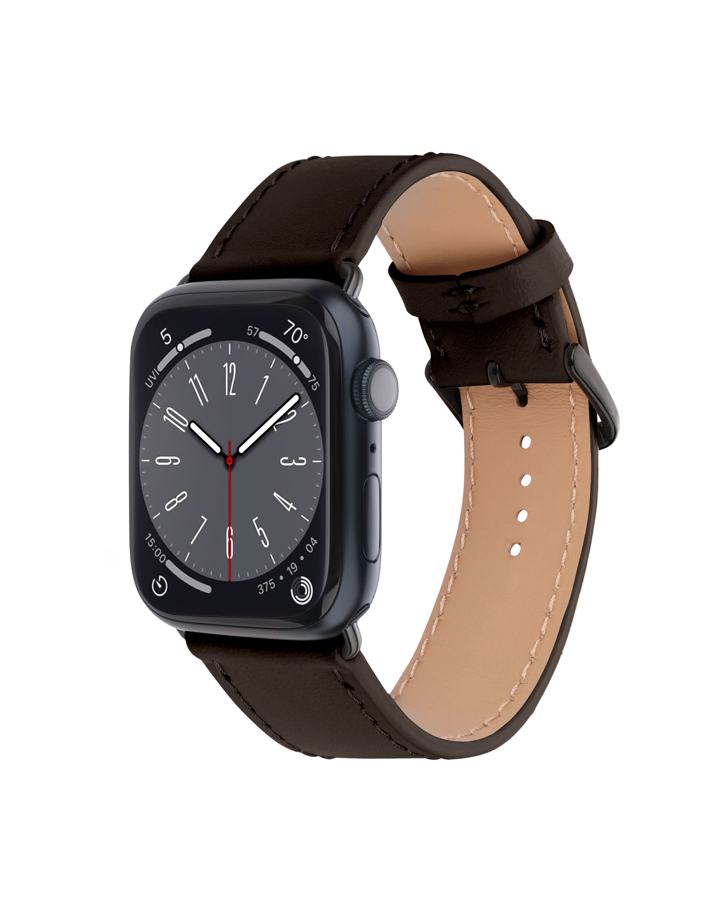 Dark Brown Calf Leather Apple Watch Strap