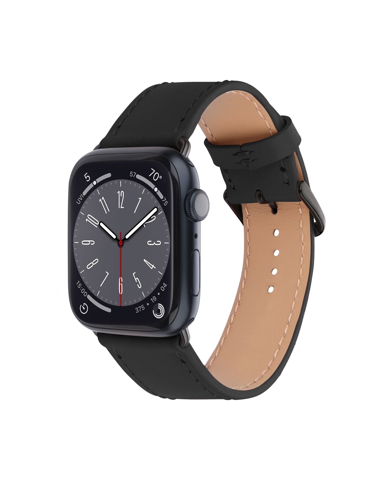 Ремінець Apple Watch із чорної телячої шкіри