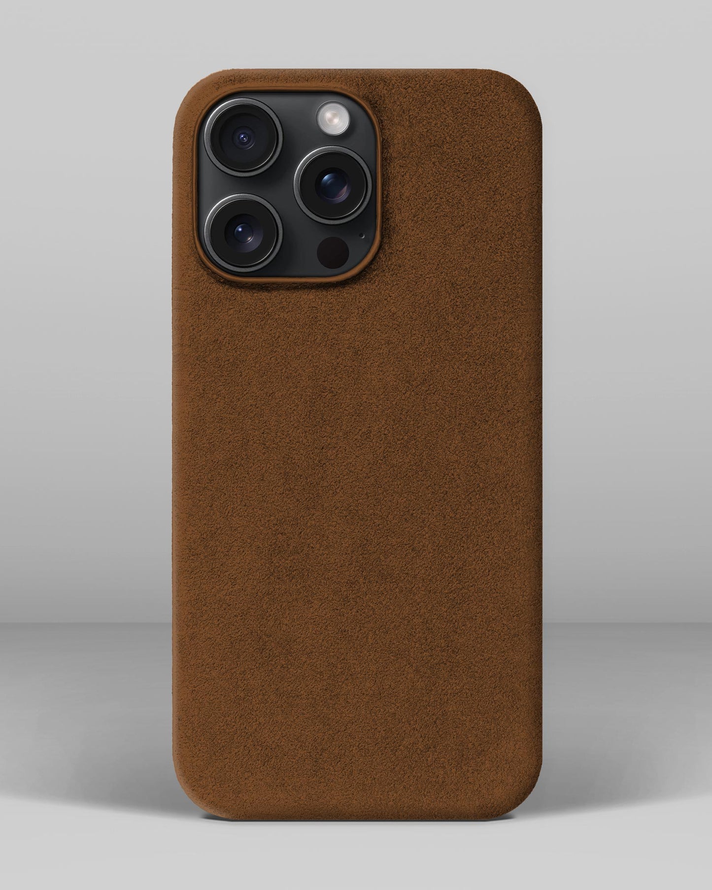 Brown Alcantara Case for iPhone 15 Pro Max