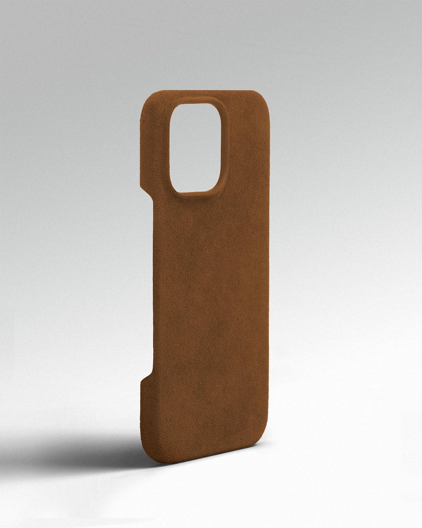 Brown Alcantara Case for iPhone 16 Pro