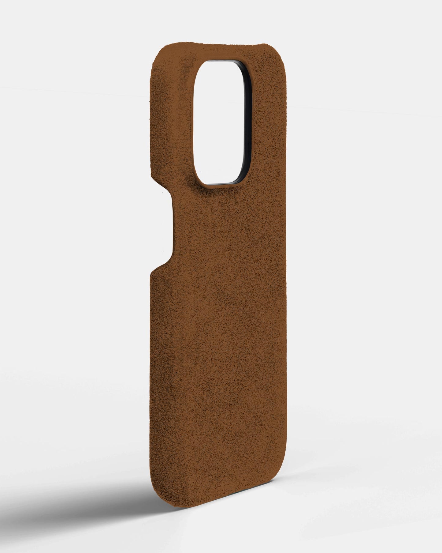 Brown Alcantara Case for iPhone 15 Pro Max