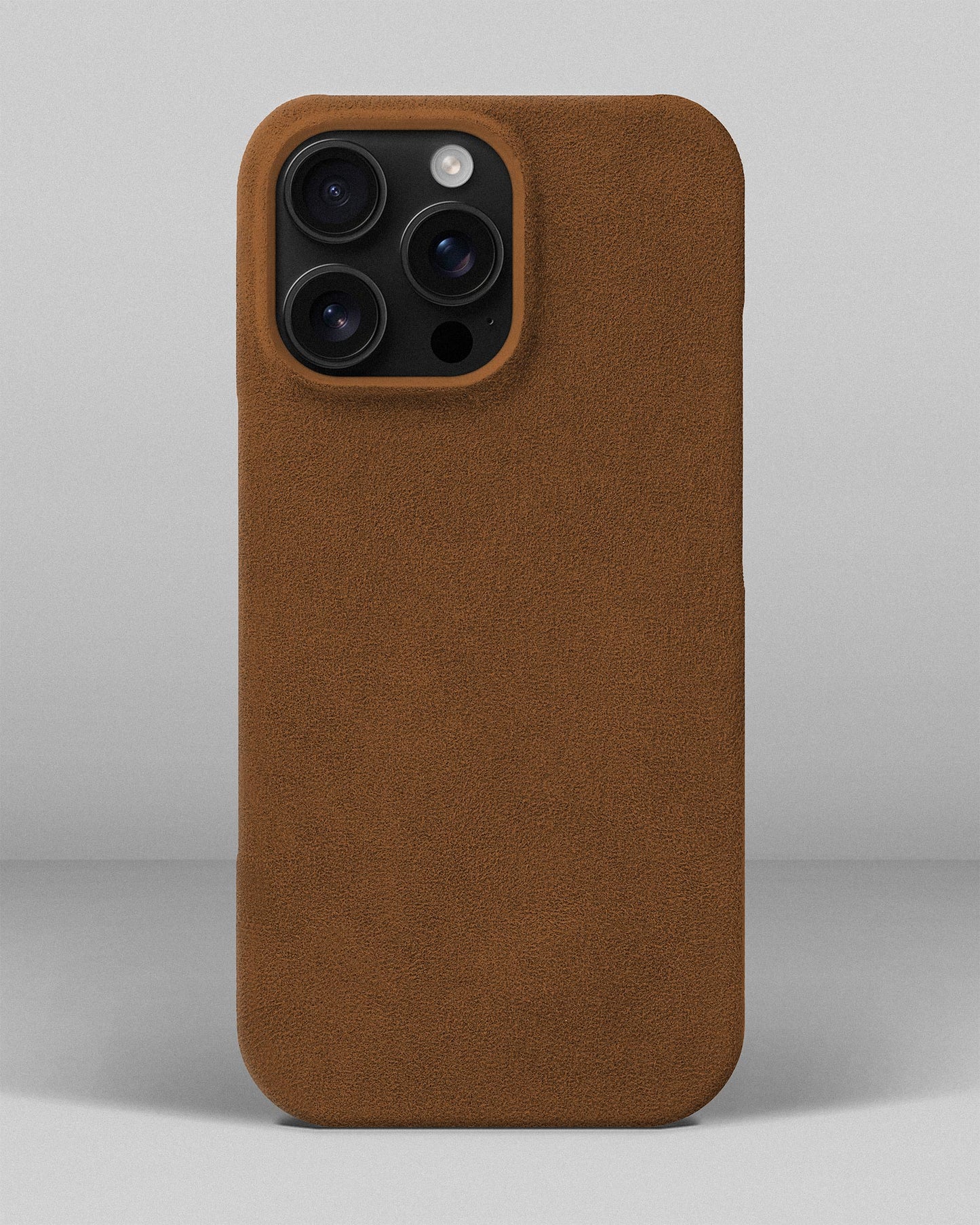 Brown Alcantara Case for iPhone 16 Pro Max