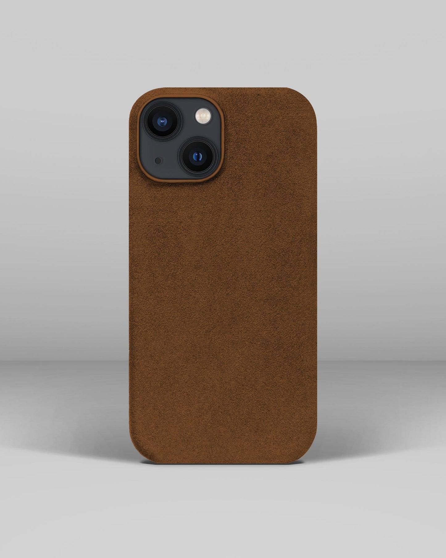 Brown Alcantara Case for iPhone 13 Mini