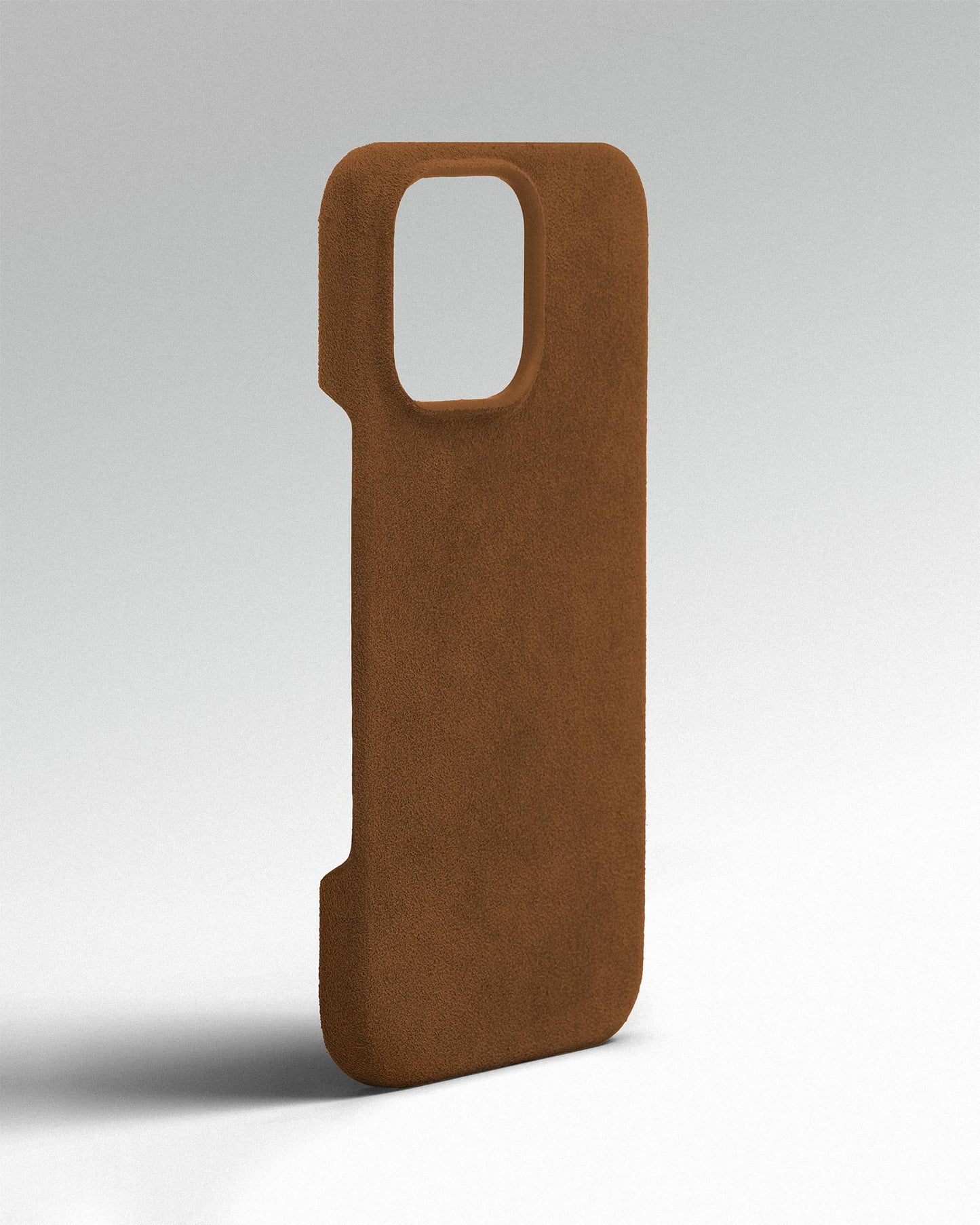 Brown Alcantara Case for iPhone 16 Pro Max