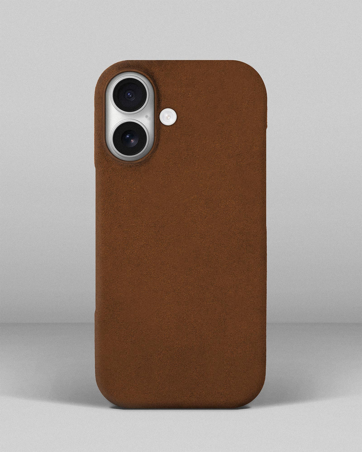 Brown Alcantara Case for iPhone 17