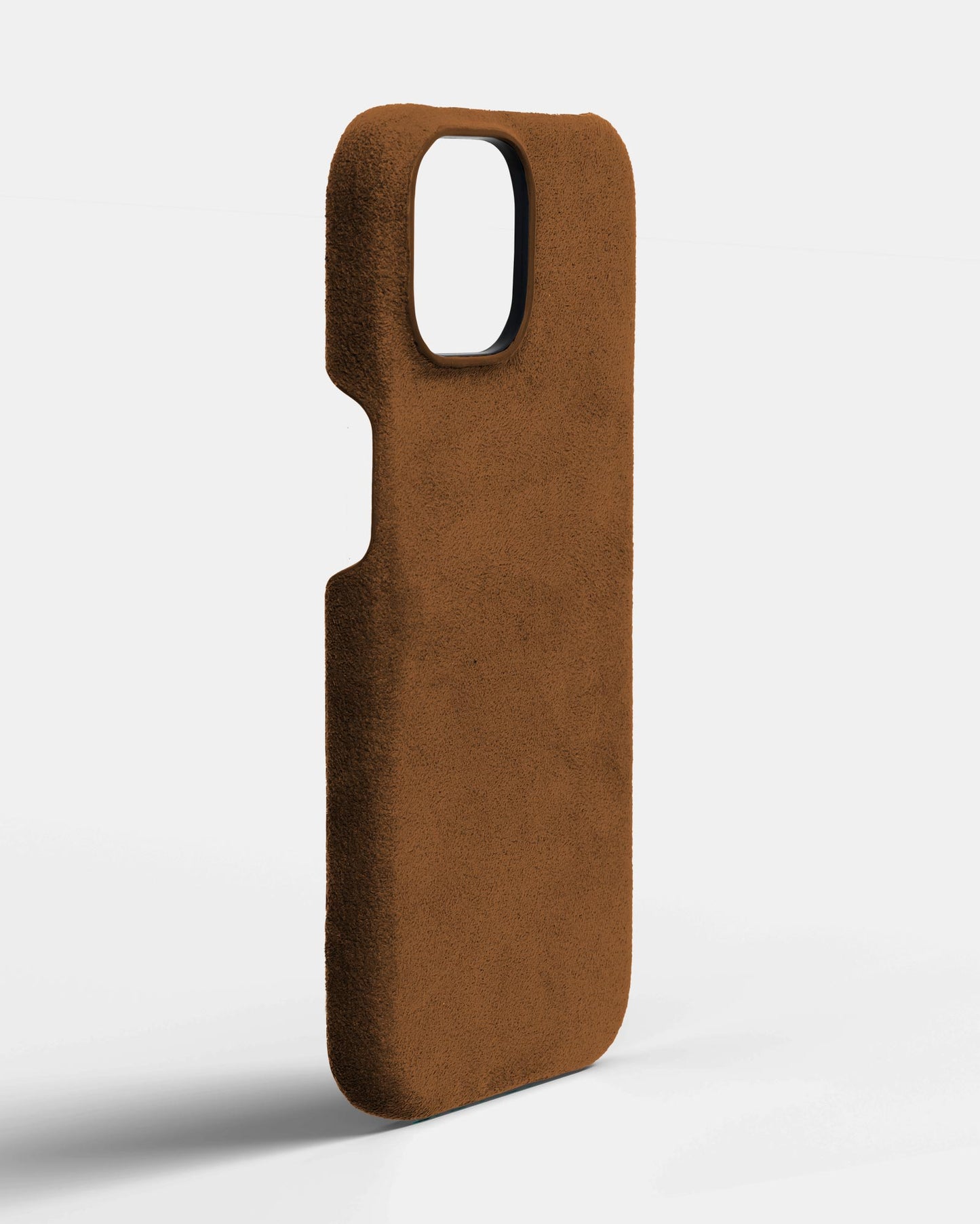 Brown Alcantara Case for iPhone 13