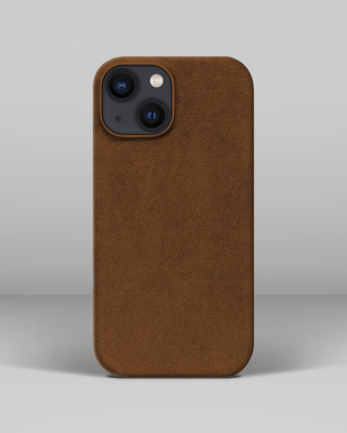 Brown Alcantara Case for iPhone 13