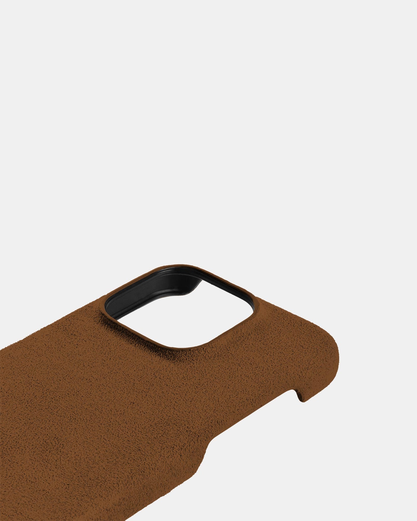 Brown Alcantara Case for iPhone 15 Pro