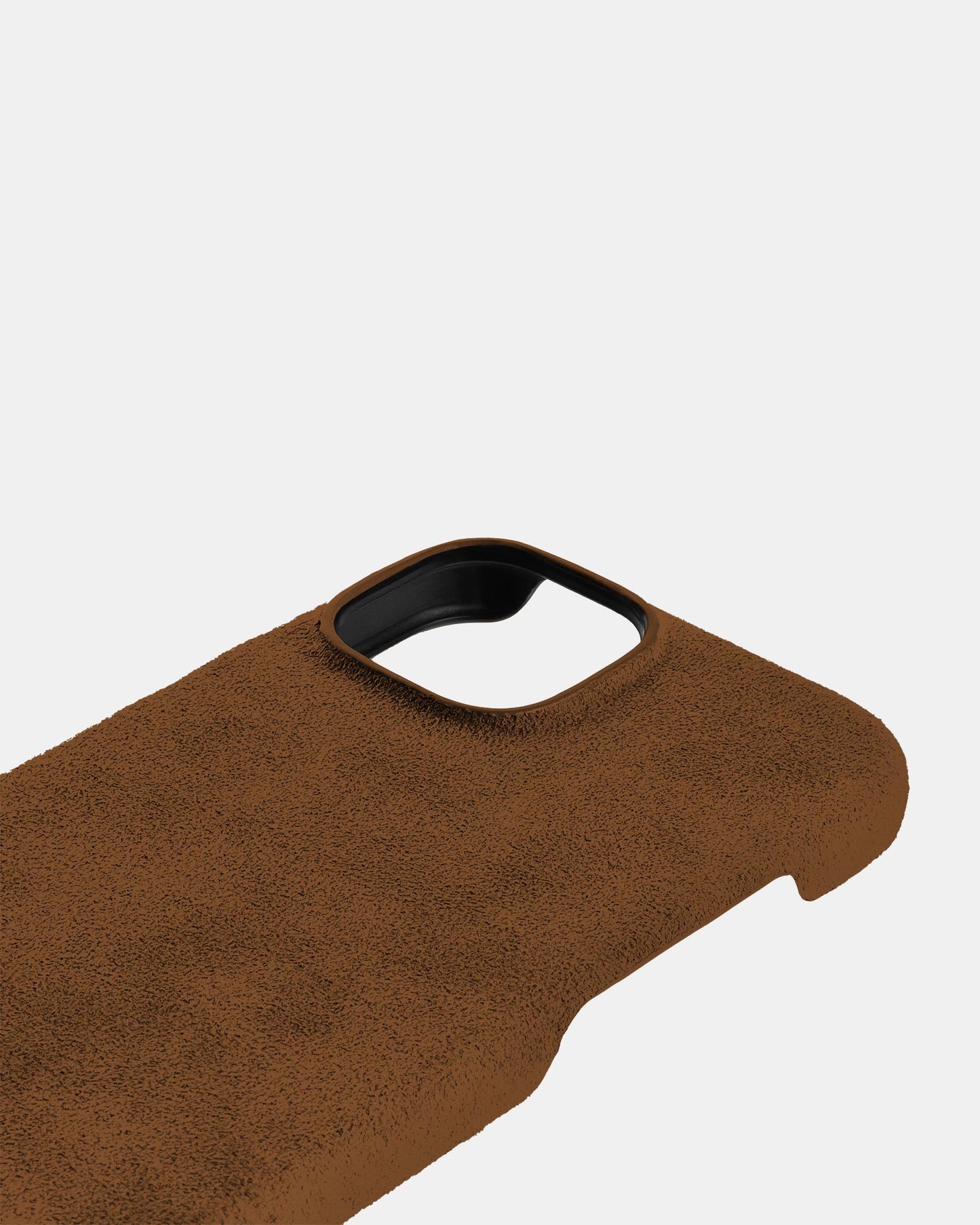 Brown Alcantara Case for iPhone 13