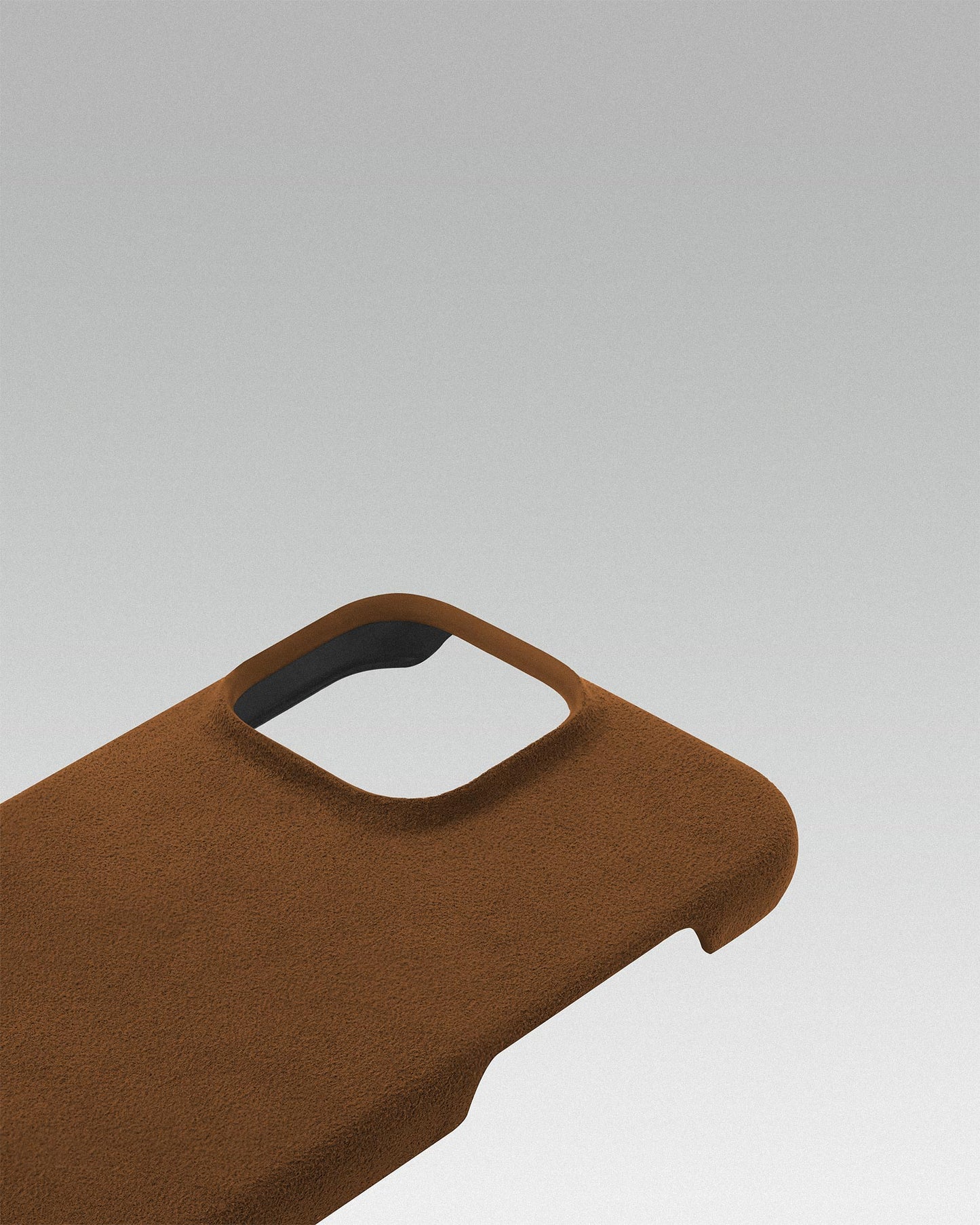 Brown Alcantara Case for iPhone 16 Pro