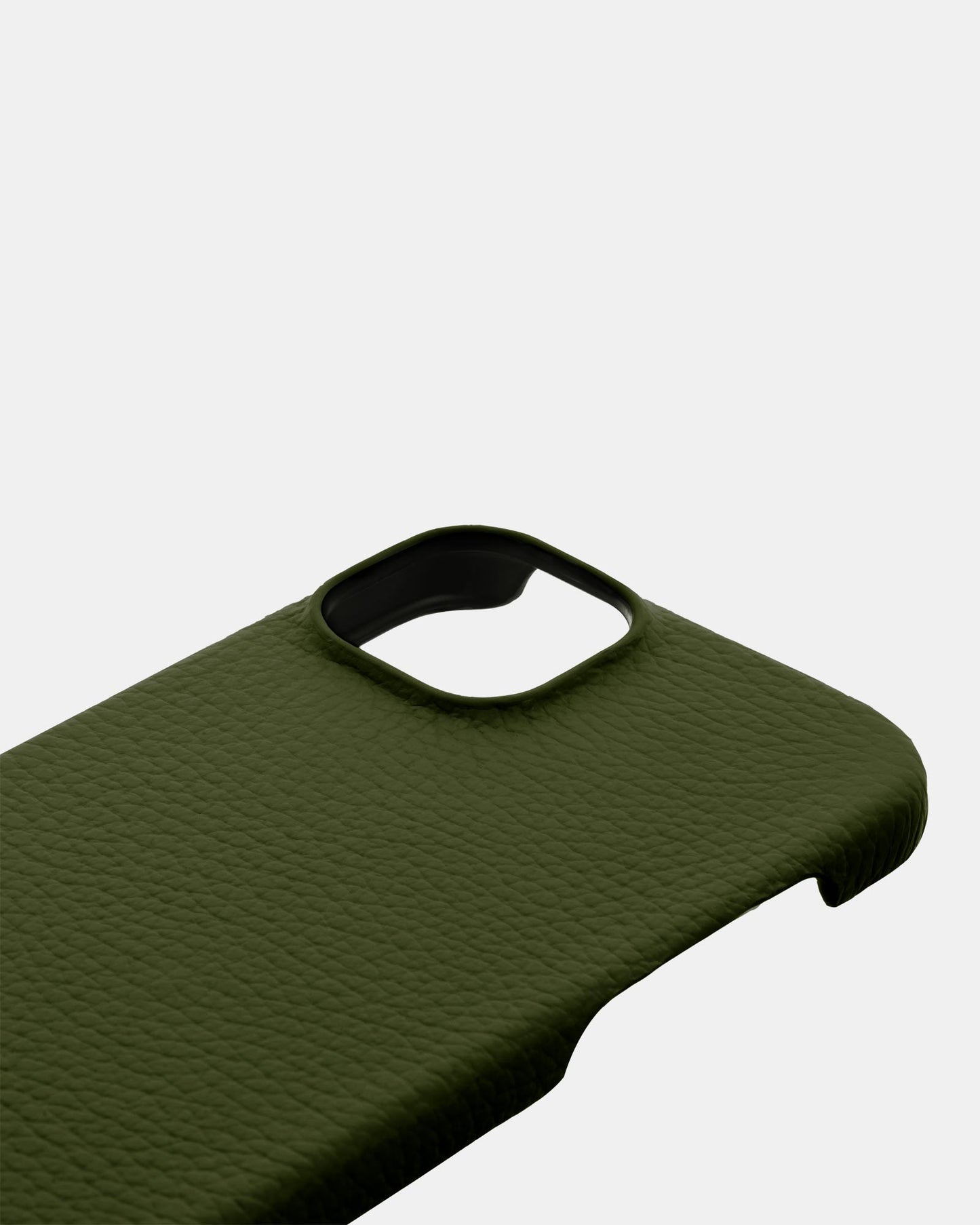 Dark Green Leather Case for iPhone 13