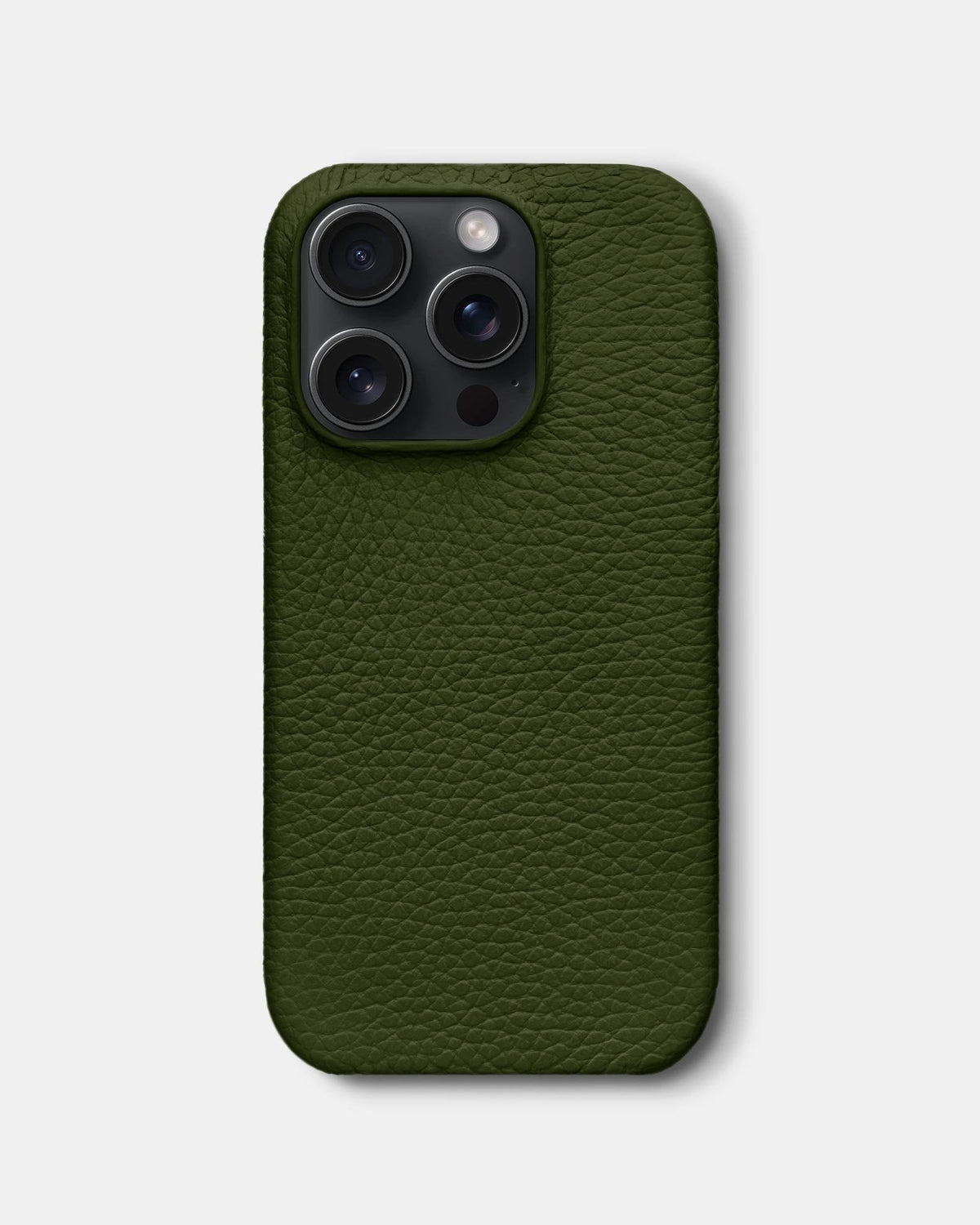 Dark Green Leather Case for iPhone 16 Pro