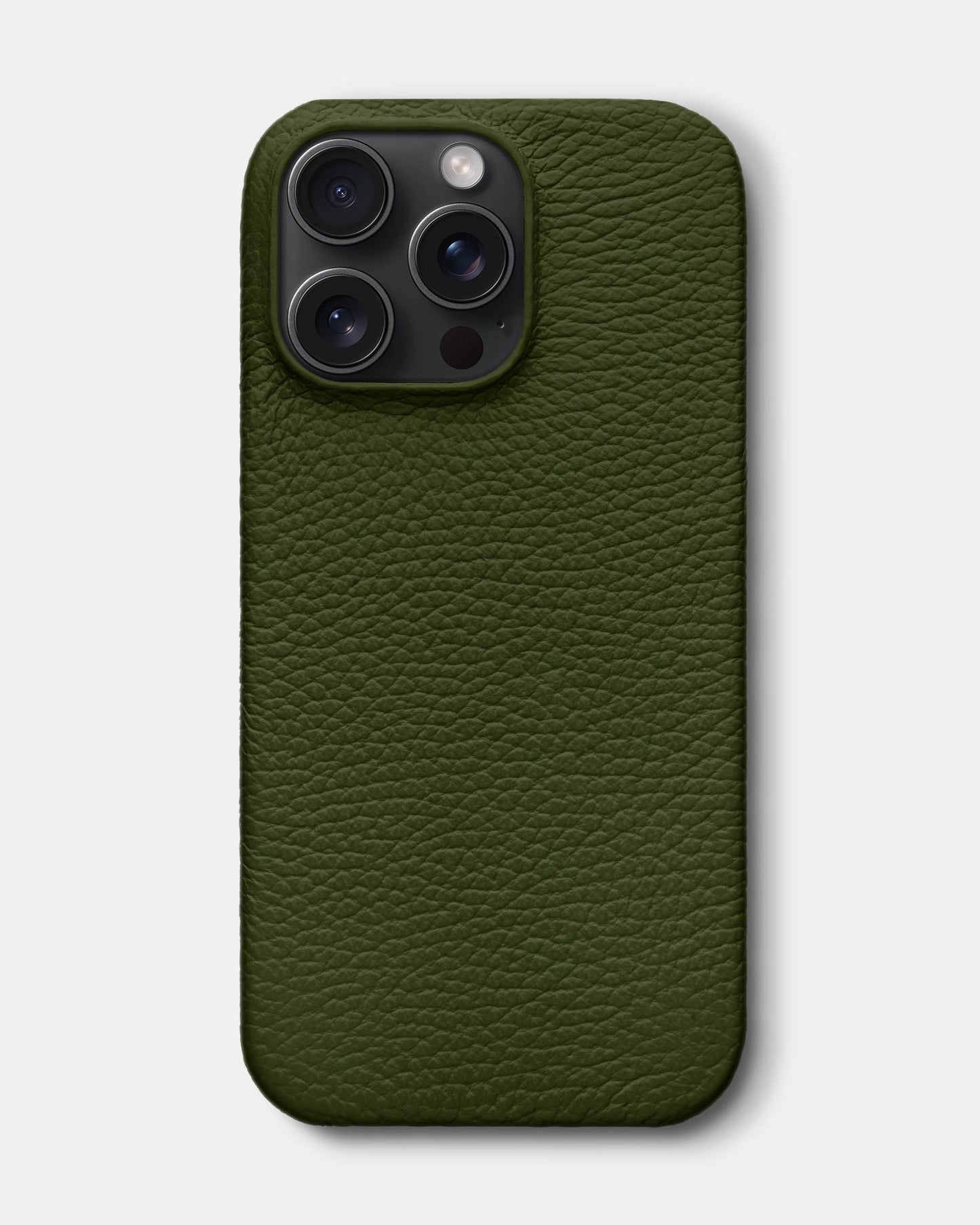 Dark Green Leather Case for iPhone 15 Pro Max