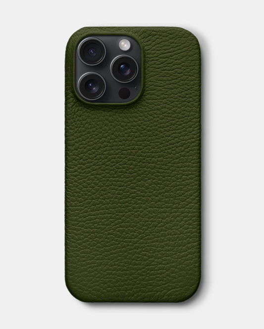 Dark Green Leather Case for iPhone 16 Pro Max