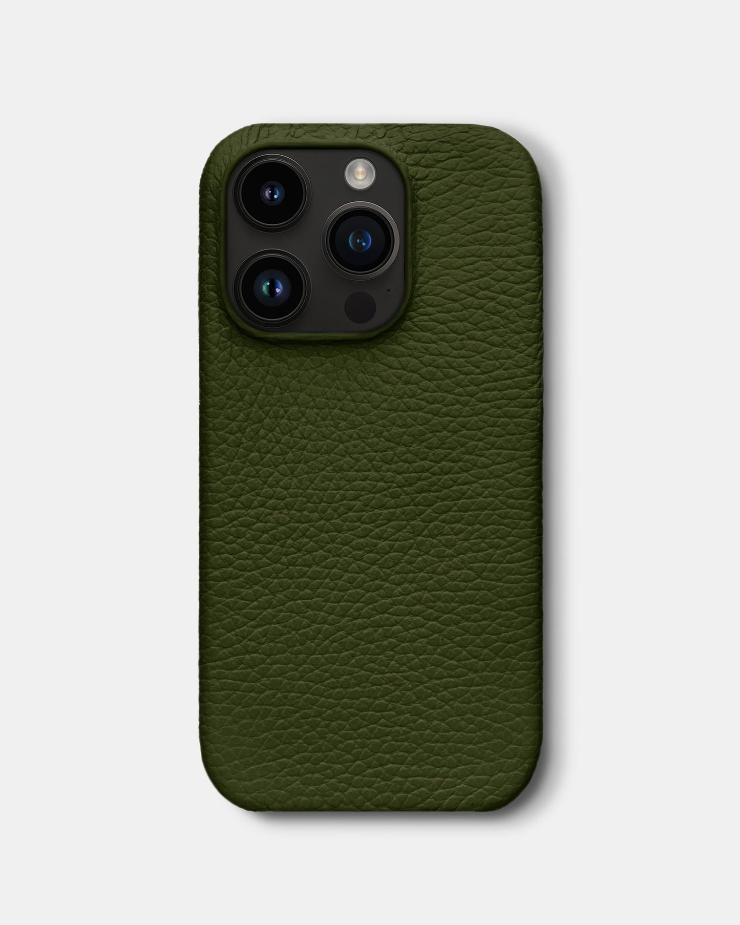 Dark Green Leather Case for iPhone 14 Pro