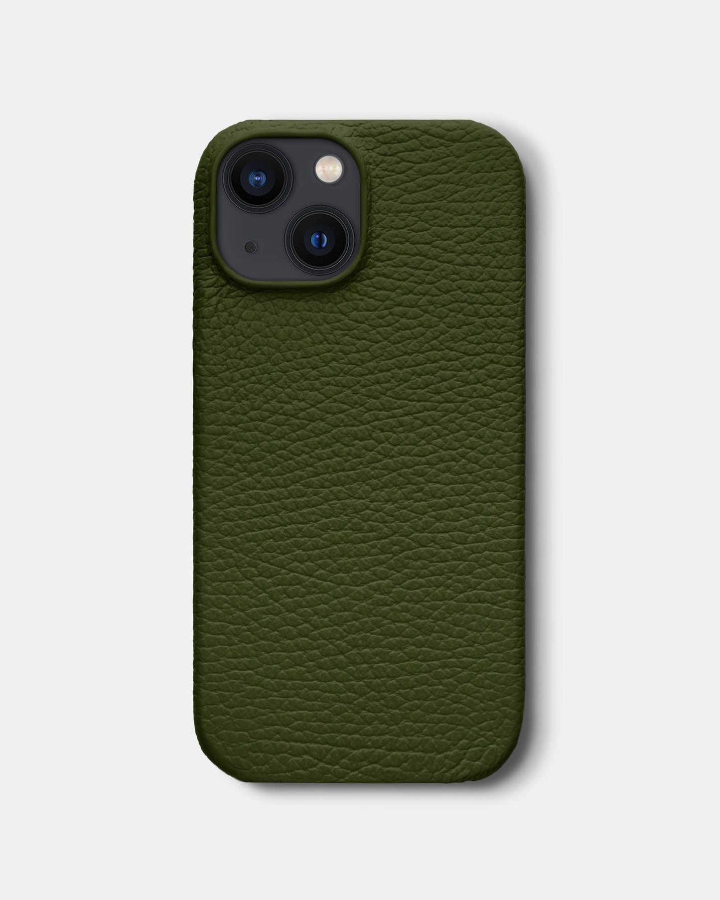 Dark Green Leather Case for iPhone 14