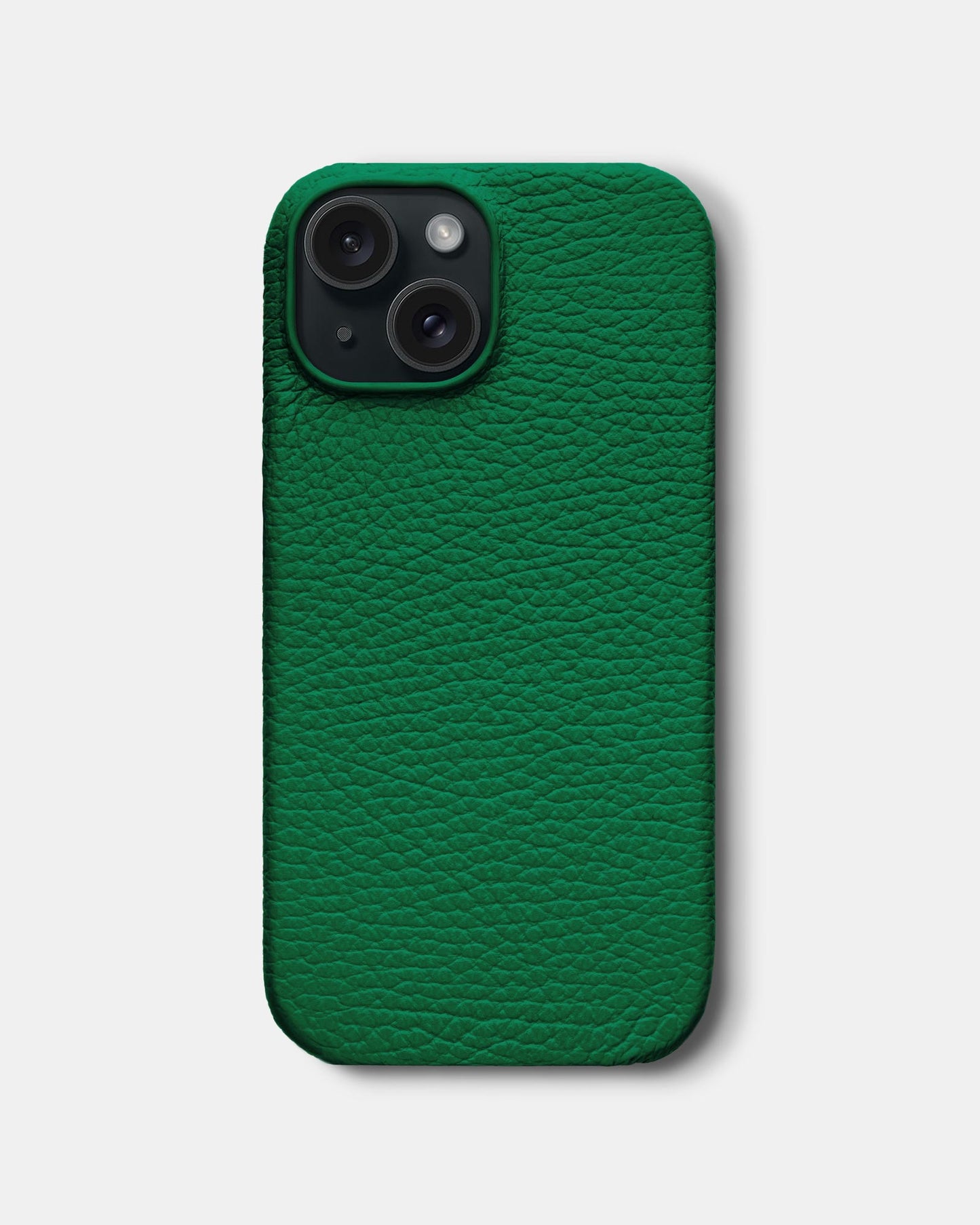 Bright Green Leather Case for iPhone 15