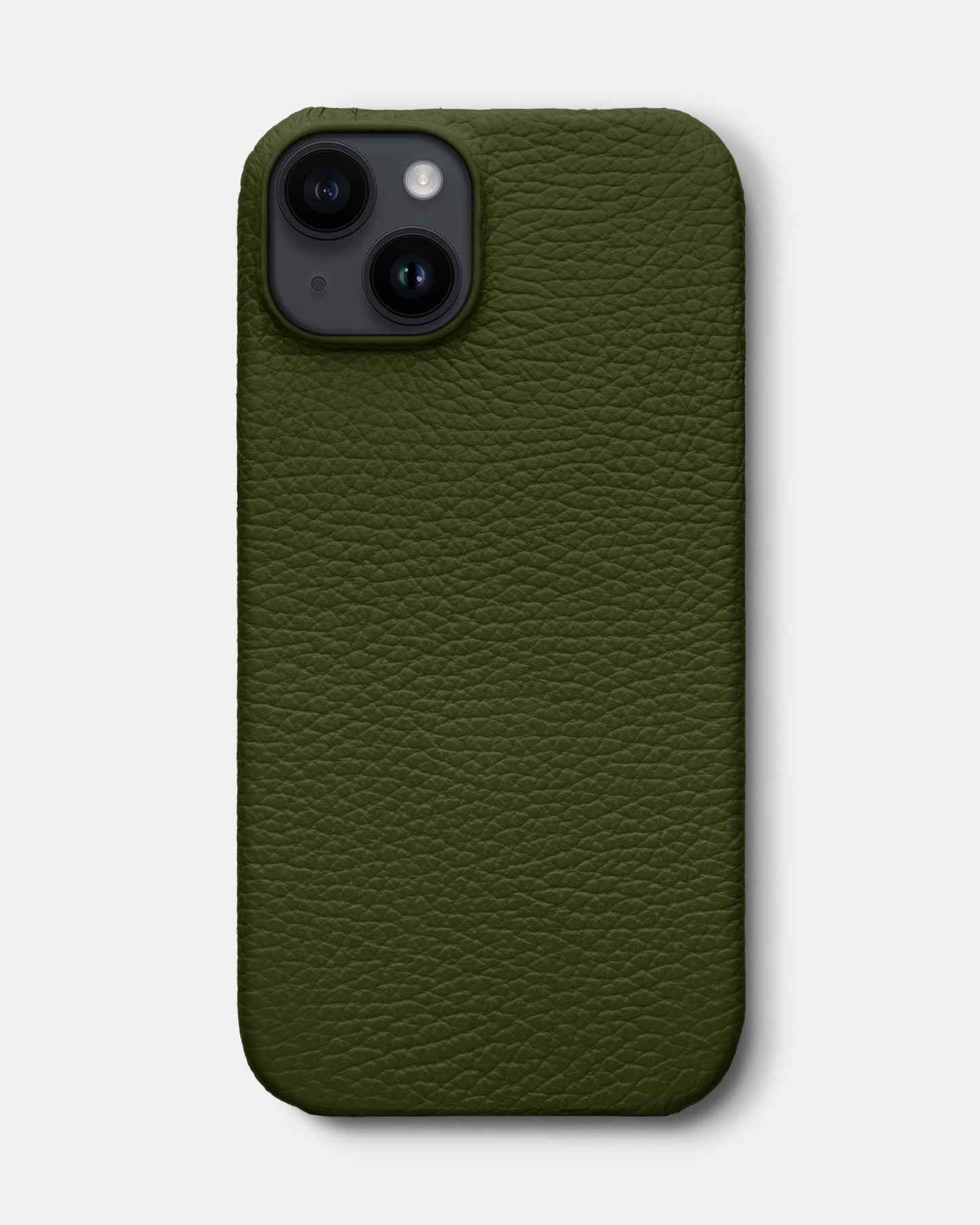 Dark Green Leather Case for iPhone 14 Plus