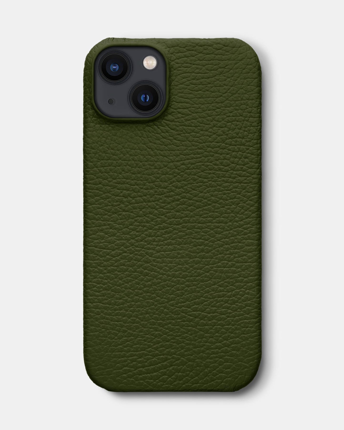 Dark Green Leather Case for iPhone 13