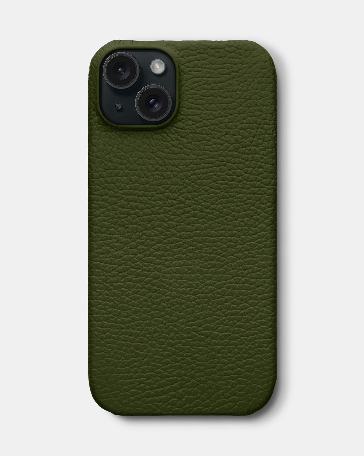 Dark Green Leather Case for iPhone 16 Plus