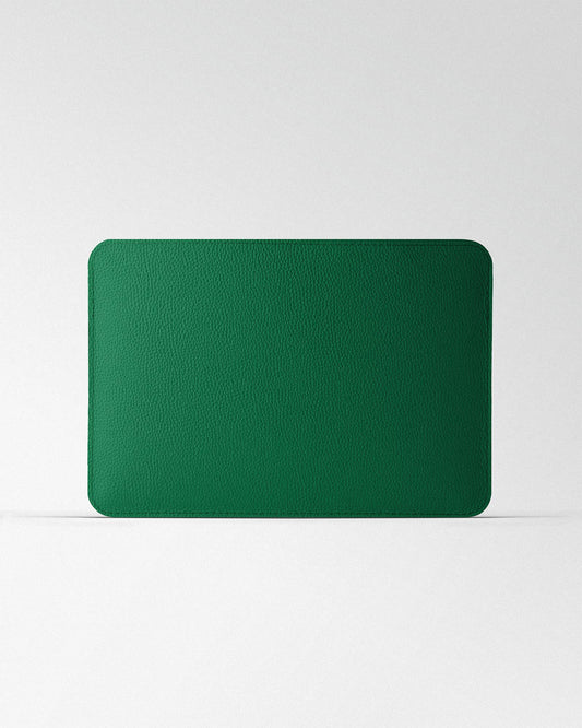 Minimalist MacBook Sleeve in Green Floater Leather