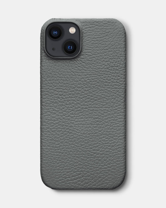 Gray Leather Case for iPhone 13