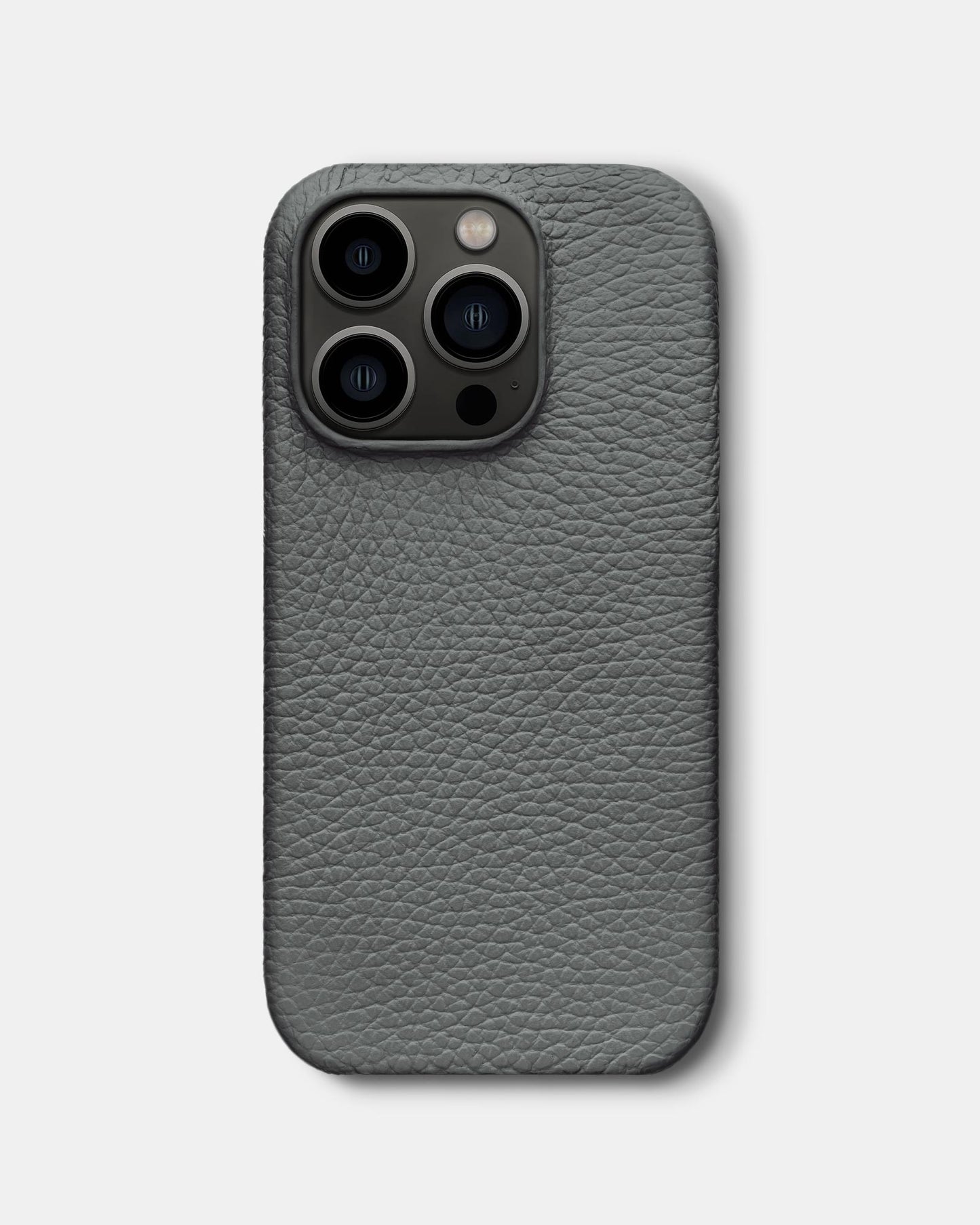 Gray Leather Case for iPhone 13 Pro