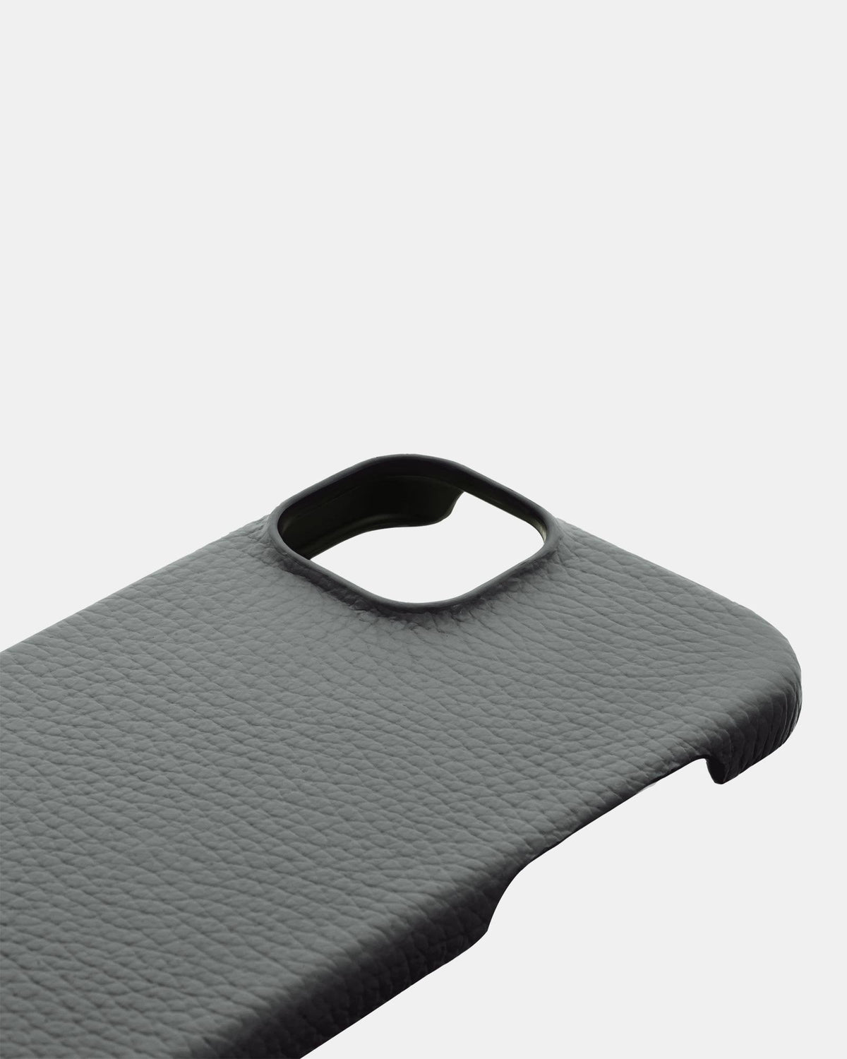 Gray Leather Case for iPhone 16
