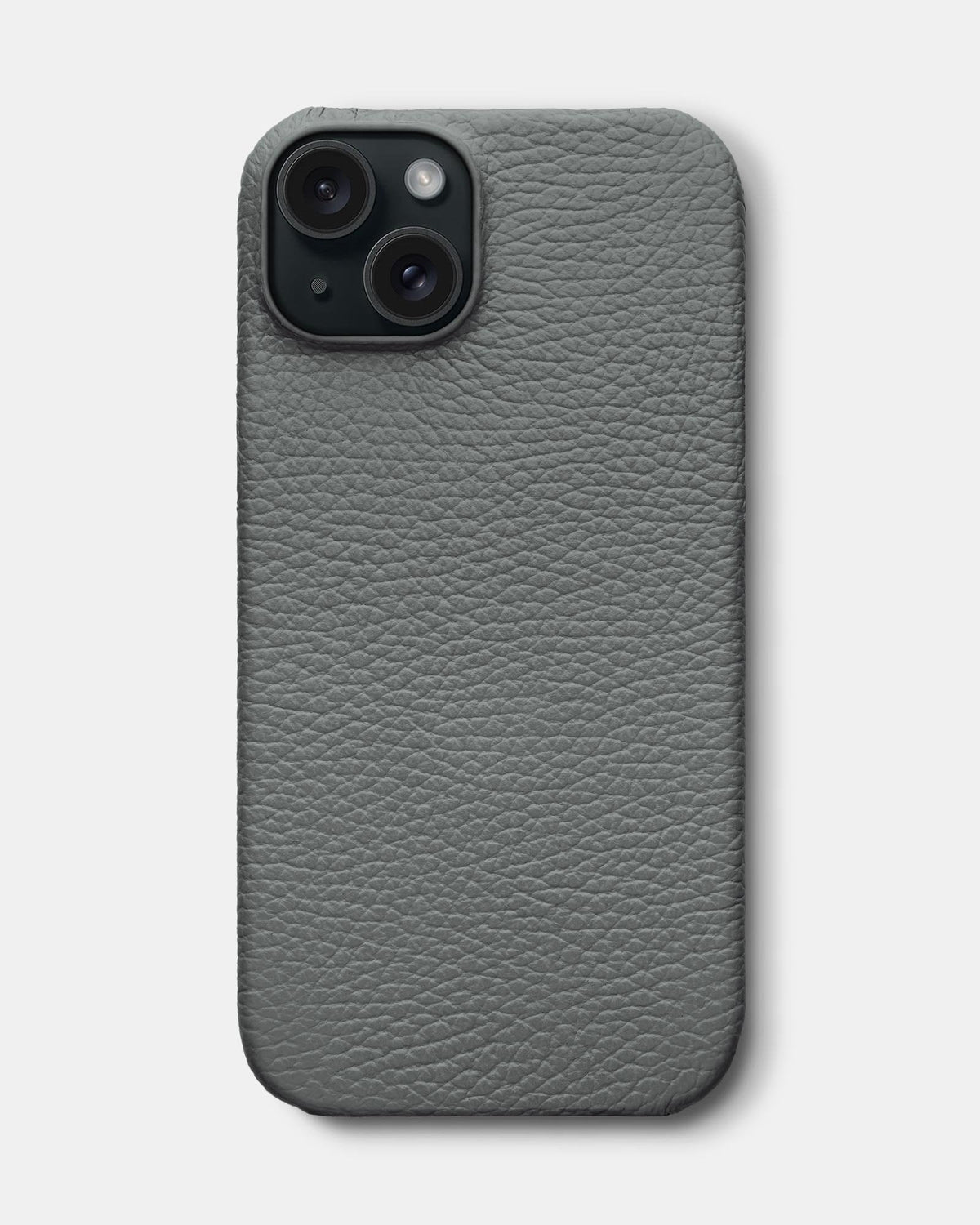 Gray Leather Case for iPhone 16 Plus