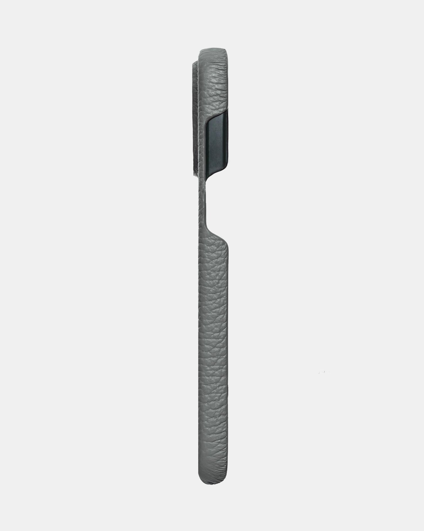Сірий шкіряний чохол для iPhone 15 Pro