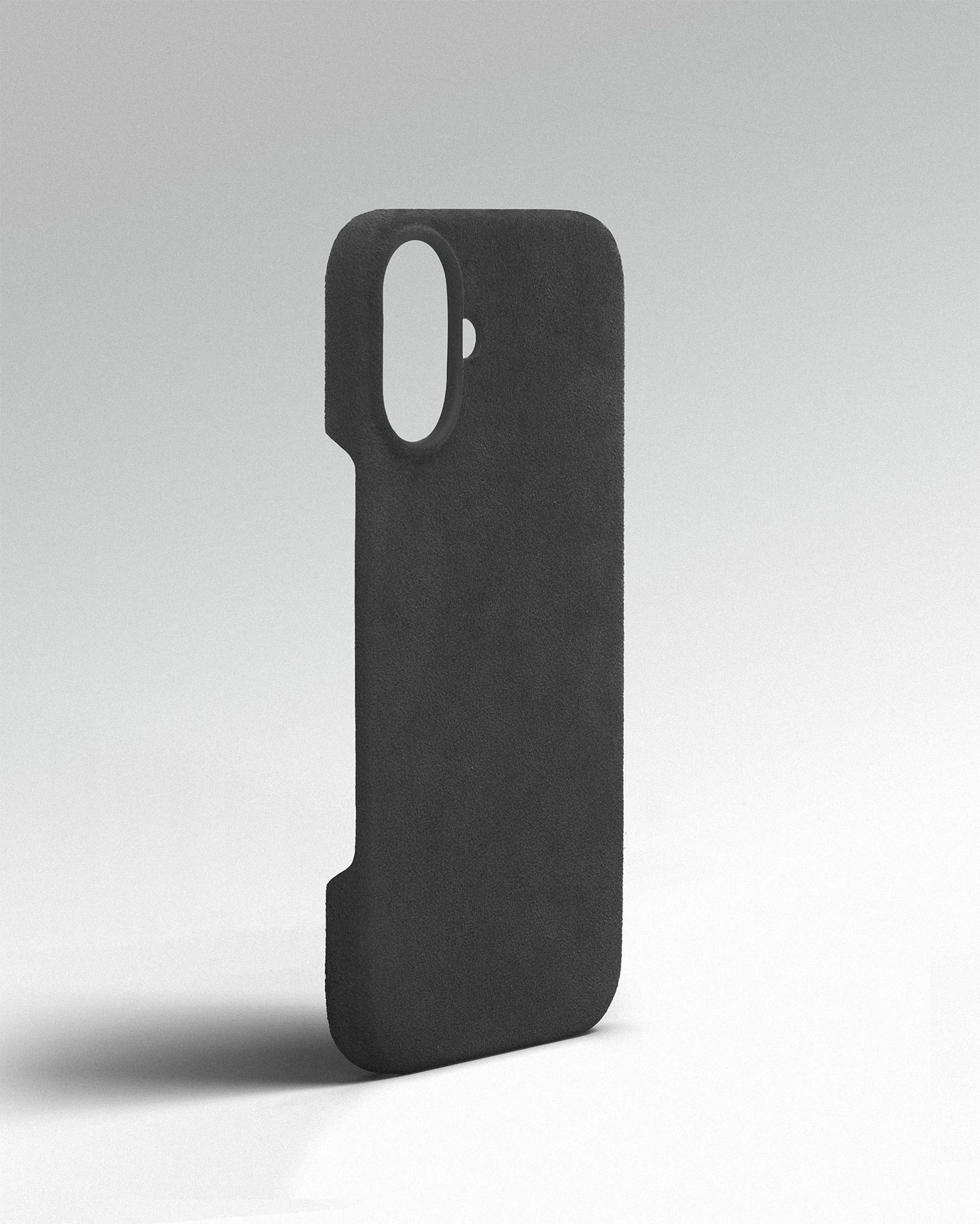 Grey Alcantara Case for iPhone 16