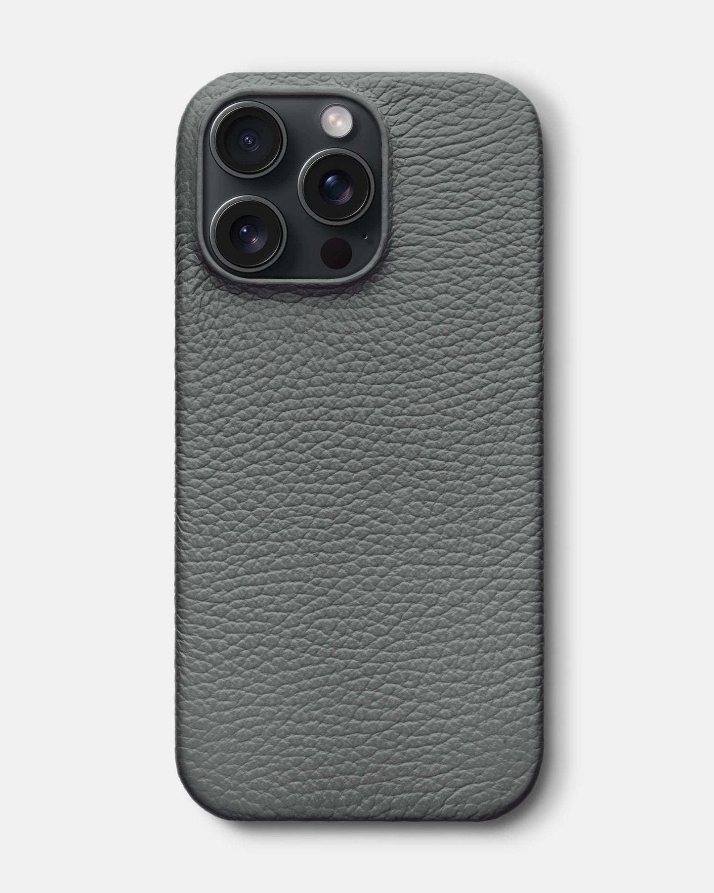 Gray Leather Case for iPhone 15 Pro Max