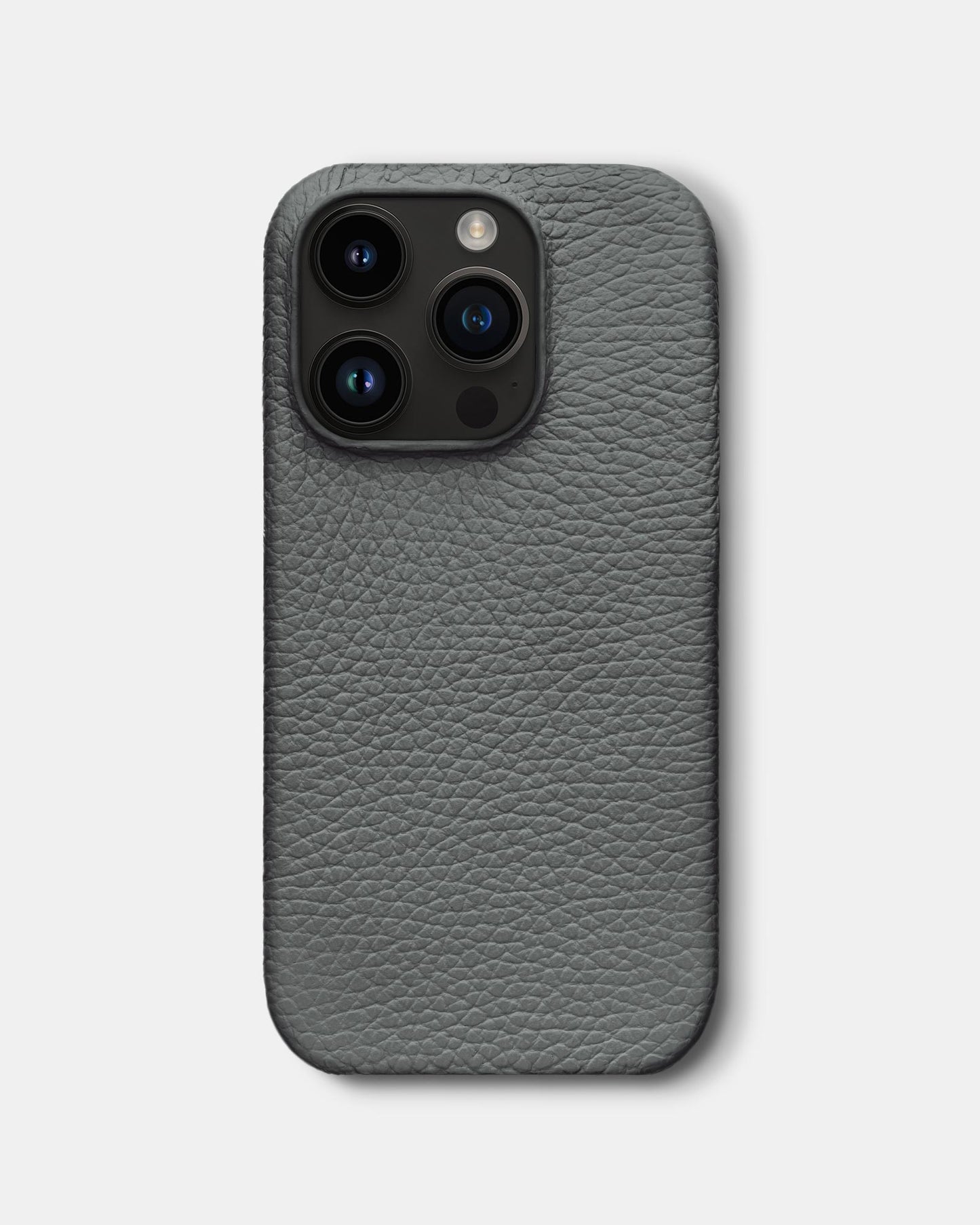 Gray Leather Case for iPhone 14 Pro