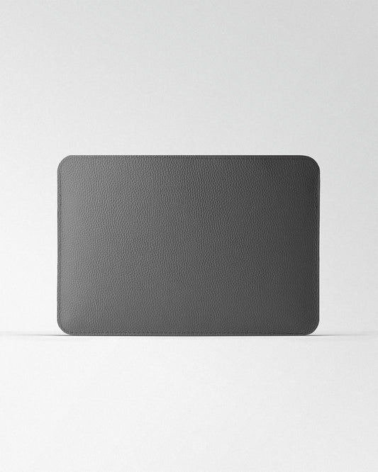 Minimalist MacBook Sleeve in Grey Floater Leather