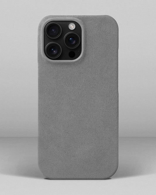 Light Grey Alcantara Case for iPhone 16 Pro Max