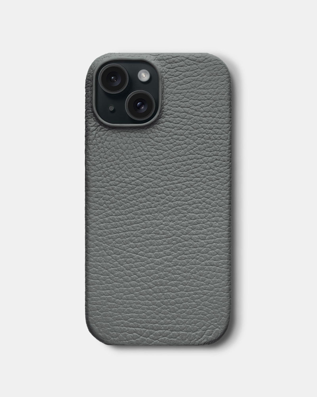 Gray Leather Case for iPhone 16