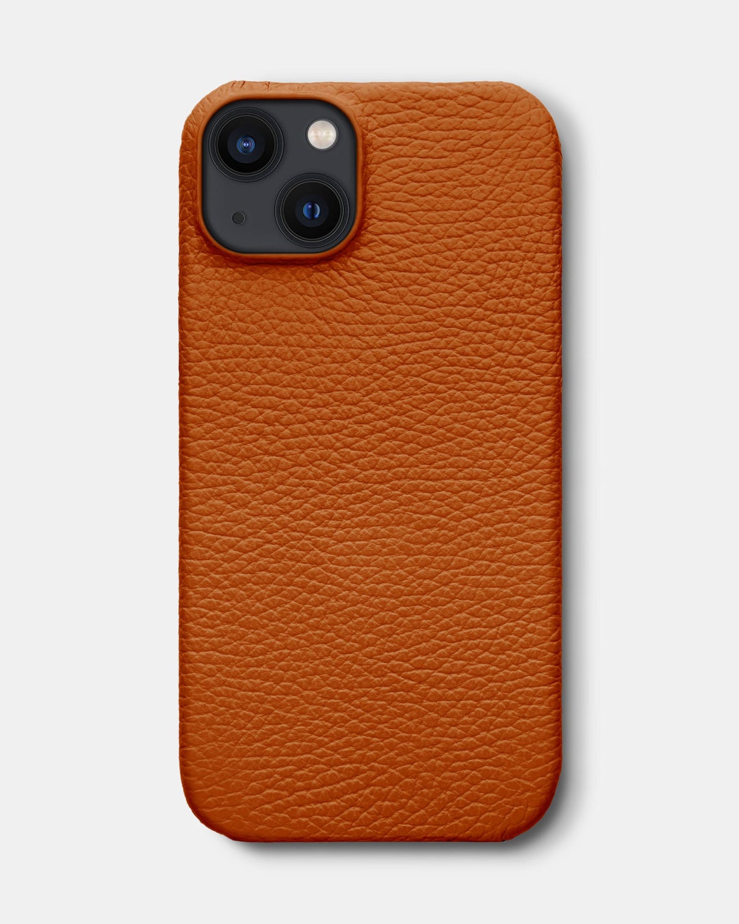 Orange Leather Case for iPhone 13