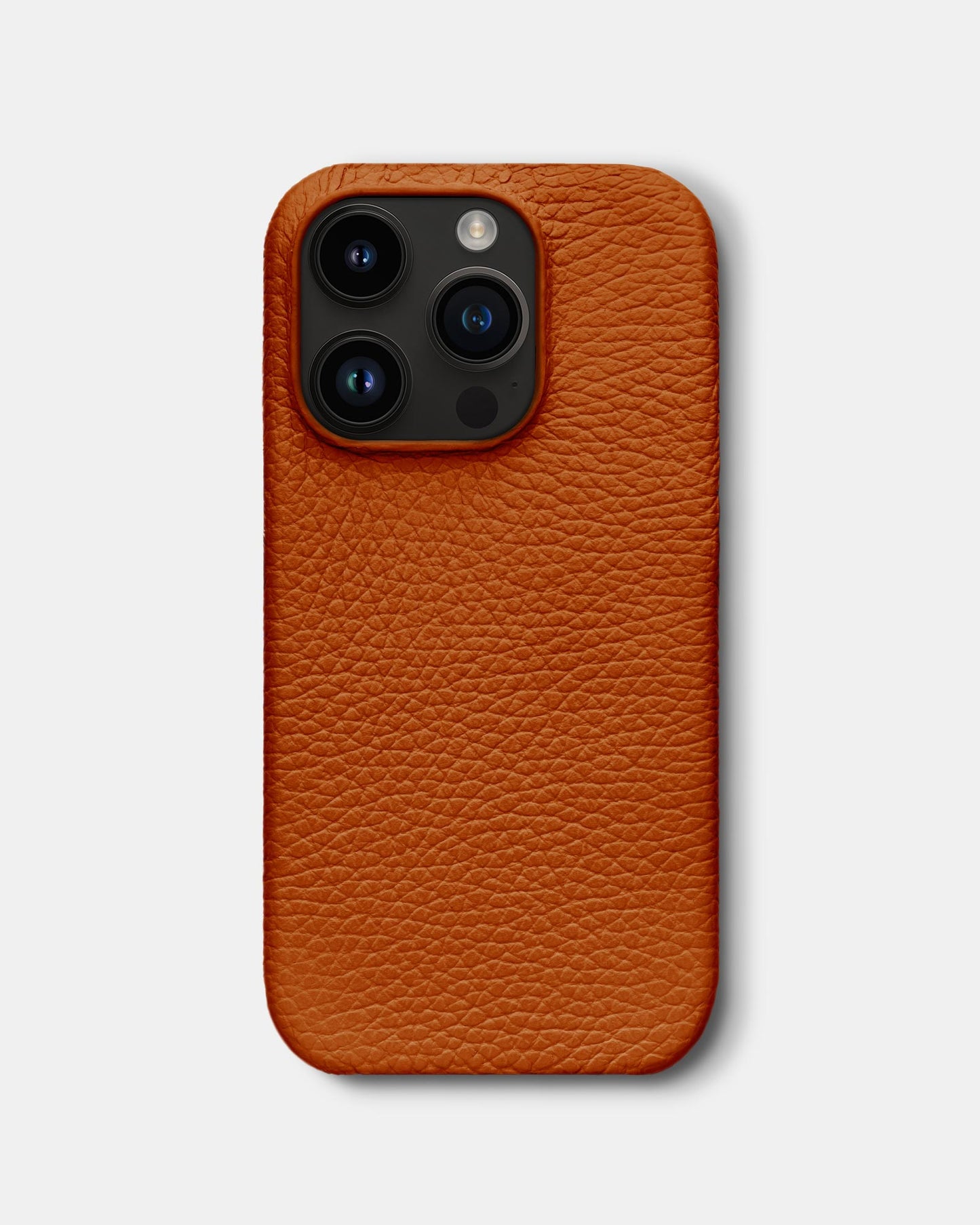 Orange Leather Case for iPhone 14 Pro