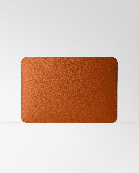 Minimalist MacBook Sleeve in Orange Floater Leather