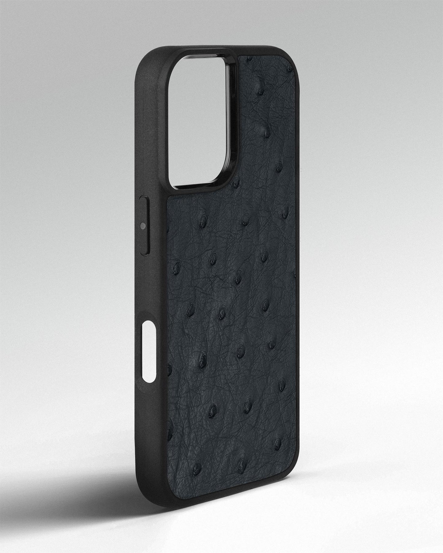 Graphite Ostrich Sport Case for iPhone 16 Plus