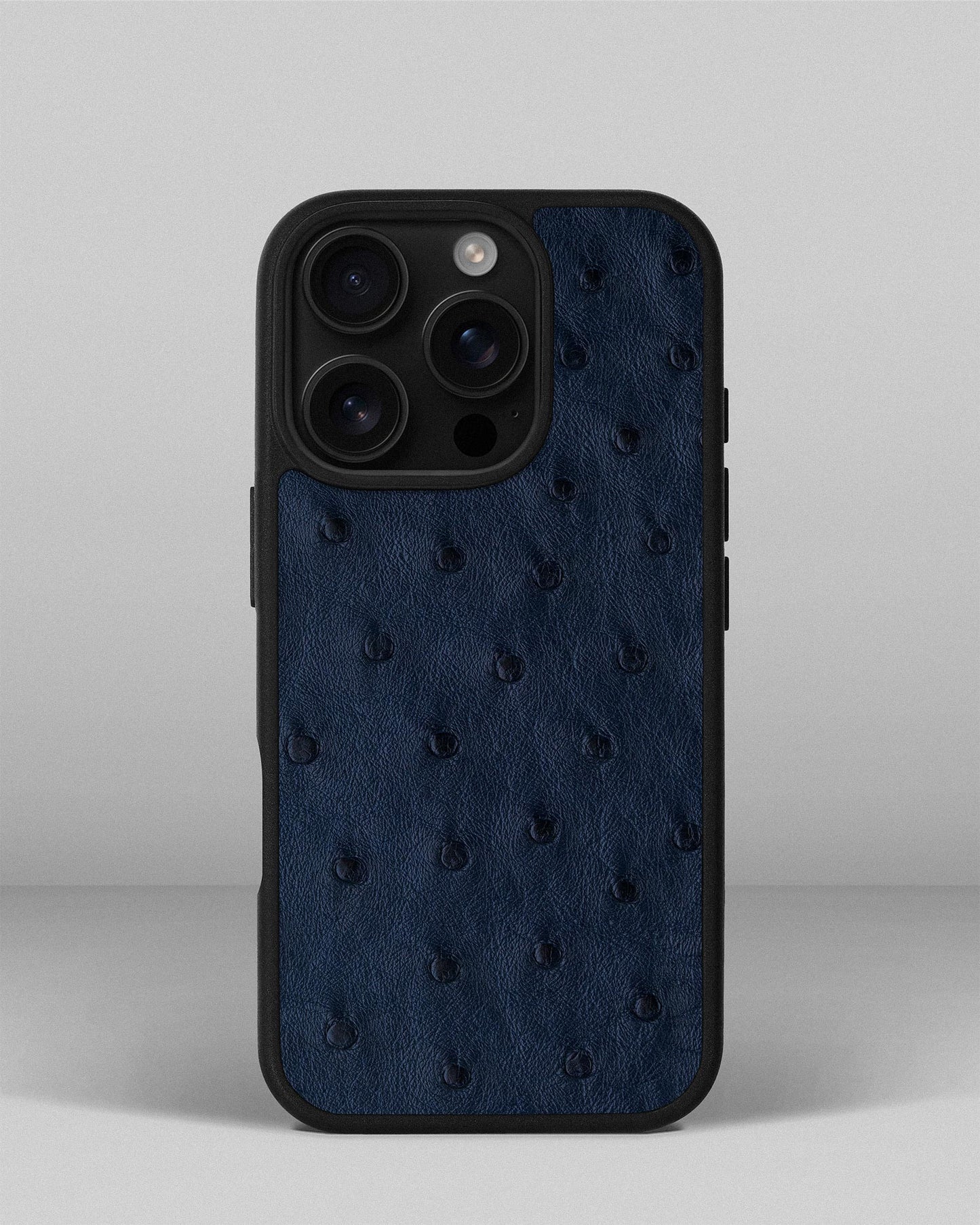 Dark blue Ostrich Sport Case for iPhone 16 Pro