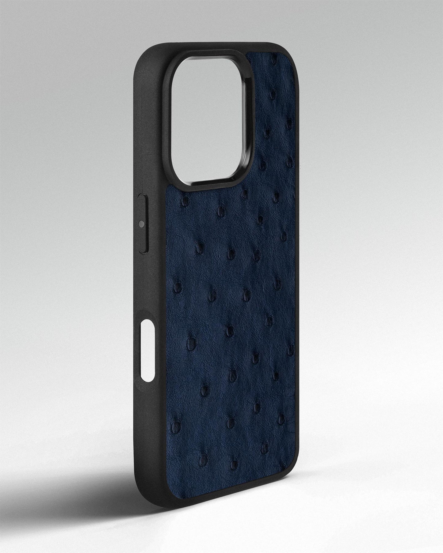 Dark blue Ostrich Sport Case for iPhone 16 Pro Max