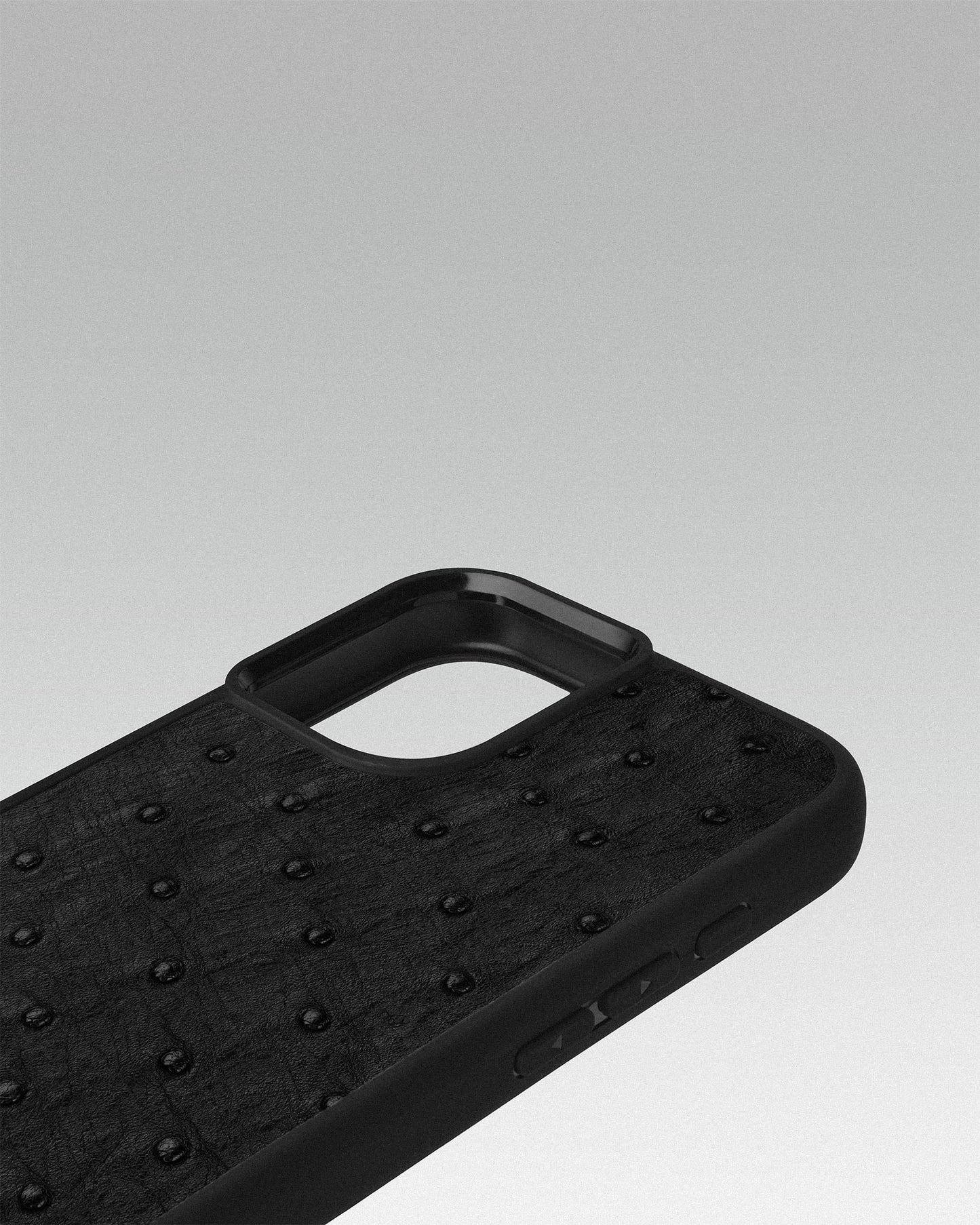 Black Ostrich Sport Case for iPhone 16